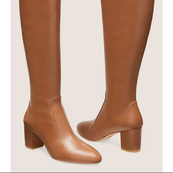 Stuart Weitzman Yuliana 60 Knee-High Zip Boot in Cappuccino - Size 6.5 - Picture 3 of 10